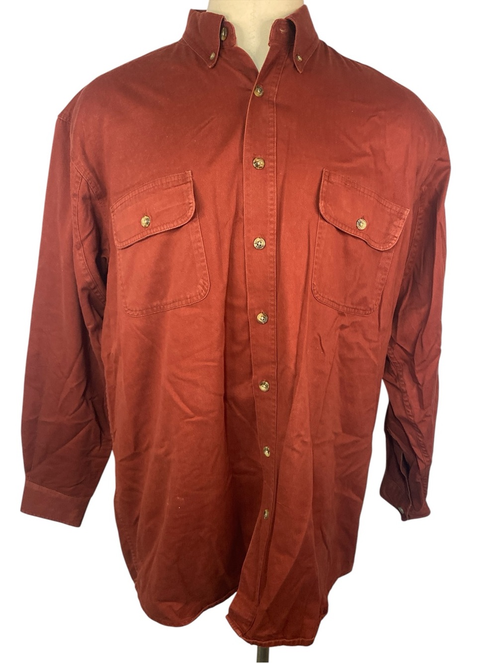C.E. Schmidt Workwear Rust Long Sleeve Button-Up Shirt Men’s XLT